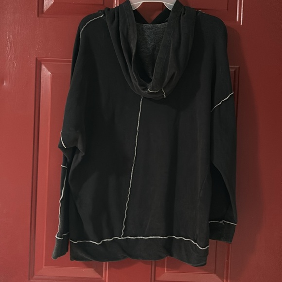 Black mineral wash hoodie - Picture 2 of 2